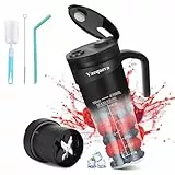 Vaeqozva Tragbarer Mixer Smoothie Maker To Go Mini Mixer Portable Standmixer Klein USB Blender 470ml Bottle mit 6 Klingen,Mixer Shaker To Go für Saft Smoothie Shake für Outdoor Sport Reisen,Schwarz