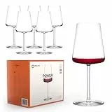 Stölzle Lausitz Rotweingläser Power 6er-Set 520ml – Hochwertige Weingläser für kräftige Rotweine – Moderne Rotweinkelche mit eckiger Form für maximale Geschmacksentfaltung – Spülmaschinen- & Stoßfest