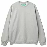 United Colors of Benetton Herren Maglia G/C M/L 342zu1093 Sweatshirt ohne Kapuze, grau, XL