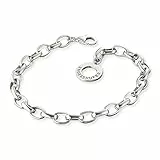 Engelsrufer Damen Charm-Armband aus rhodiniertem 925er Sterlingsilber, verstellbare Länge 19,5 cm, elegantes Accessoire