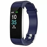 LEBEXY Fitness Armband Schrittzähler, Fitness Tracker mit Kalorienzähler, IP68 Wasserdichter Smartwatch Fitness Uhr Sportuhr Aktivitätstracker, Blau