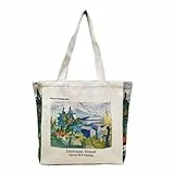 BROADREAM Niedliche Schultertasche aus Segeltuch, ästhetisch, mit Reißverschluss und Innentasche, für Damen zum Einkaufen und Reisen, tolles Geschenk für Frauen, Lehrer, Mutter, Freundschaft,
