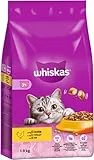 WHISKAS Beutel 7+ mit Huhn 1,9kg Katzenfutter, Trockenfutter