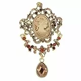 Holibanna Schmücken Broch Vintage Brosche Damen Vintage Viktorianische Dame Kamee Brosche Schönheit Seite Porträt Brustnadel Boutonniere-Anstecknadel Verzierungen Nageldekorationen