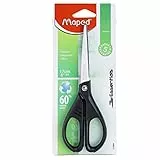 Maped M468010 - Schere Essentials Greenlogic symmetrisch, 17 cm, schwarz