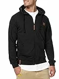 Indicode Herren Braidwood Kapuzensweatjacke | Hoodie Kapuzenpullover Pullover für Männer Black, XXL