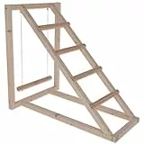 Kerbl Hobbyfarming Kletterturm für Hühner, Hühnerschaukel, Hühnerleiter, 85x55x76cm, Holz, robust, mehrsprossig