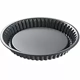 Original Kaiser La Forme Plus Obstbodenform 28 cm, Obstkuchenform, Tortenboden Backform antihaftbeschichtet, schnittfester Boden, Tortenbodenform Wellenrand, Schwarz