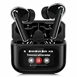 Liphier Bluetooth Kopfhörer mit Touchscreen, In Ear Kopfhörer Bluetooth 5.4 mit ANC/ENC Noise Cancelling, 48H HiFi Stereo Ohrhörer mit 6 EQ Modi, IPX7 Wasserdicht Ohrhörer für Sport/Gaming(Schwarz)