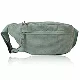 Bauchtasche Damen, Bauchtasche Cord, UmhäNgetasche Cord Bauchtasche Modische Cord-Hüfttasche Cord Crossbody Bag Damen Cord Bauchtasche für Outdoor Sport Reise Laufen Schule