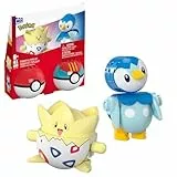 MEGA Pokémon Actionfigur Bauspielzeug-Set, Pokéball 2er-Pack, Togepi und Plinfla mit 41 Teilen, für Kinder, JCT44