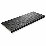 Floordirekt - Stufenmatte aus Gummi - 1 Stück - Selbstklebend - wetterfeste & Rutschhemmende Treppenstufen Matten - Gummistufenmatte für Außen (Madras 25 x 75 cm)