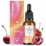 Sonnesee Vitamin D3/K2 Tropfen mit Kirschgeschmack – 1700 Tropfen (50 ml) – 99,7% All-Trans MK7 – hoch bioverfügbares D3 aus Flechten – vegan, laktosefrei, laborgeprüft