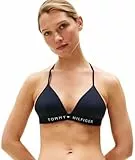 Tommy Hilfiger Damen Bikini Oberteil Triangel Gepolstert, Blau (Desert Sky), M