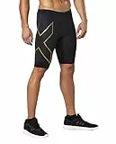 2XU Herren Hose Elite MCS Compression Shorts Perform, Blk/Gld, XL, MA3060b