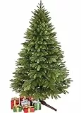 4smile Premium künstlicher Weihnachtsbaum 180 cm – Detaillierter Tannenbaum künstlich in Grün, naturgetreu, Stabiler Standfuß, Leichter Aufbau, wiederverwendbar, umweltfreundlich
