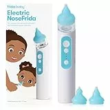 Frida Baby Elektrischer NoseFrida Nasensauger für Baby, Nasensauger für Baby & Kleinkind, Verbesserter Nasensauger zur Verstopfungsentlastung mit 3 Saugstufen, 2 Silikonspitzen, USB
