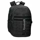 Reebok Cross Truck One Rucksack für Laptop, aus Polyester, seitliche Kompression zur Anpassung der Last, breite ergonomische und gepolsterte Schultergurte von Joumma Bags, Schwarz, Talla única,