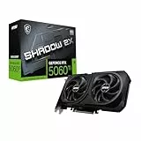 MSI GeForce RTX 5060 Ti 16G Shadow 2X OC Plus - 16GB GDDR7 (28Gbps/128-bit), PCIe 5, Boost: 2602 MHz, HDMI 2.1b, DisplayPort 2.1b, Metall Rückplatte