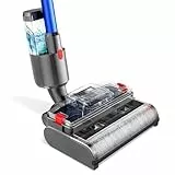 2-IN-1 Bürste Wischaufsatz kompatibel für Dyson V7/V8/V10/V11/V15 Staubsauger, Elektrischer Bodenwischer mit Sauberem und Schmutzigem Wassertank, Gleichzeitig Saugen und Wischen, Bürstenrolle