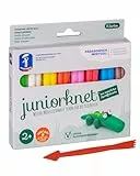 Feuchtmann JUNiORKNET Basic+ | Knetset 8x33g weiche Kinderknete in Stangen mit Modellierwerkzeug | vegane glutenfreie Spielknete | Nicht trocknende Knete | ungiftige Modelliermasse Kinder