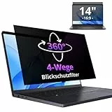 IPROKKO 360° Blickschutzfolie für 14 Zoll, 16:9 Seitenverhältnis Anti Blaulicht Blendschutz Blickschutzfolie Displayschutz Blickschutzfilter für 14 Hp/Dell/Acer/Lenovo/ThinkPad/Asus