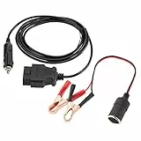 Fydun Notstromkabel OBD II Auto Memory Saver 2 in 1 Fahrzeug ECU Notstromversorgungskabel 12V Speicherschoner mit Clip Autobatterie Zigarettenanzünder Power Extension Buchse