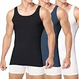 Unterhemd Herren 3/5er Pack Tank Top Baumwolle Männer Schwarz Weiss Mehrfarbig