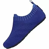 SAGUARO Hausschuhe Leicht rutschfest Pantoffeln Atmungsaktives Slippers für Jungen Mädchen Kleinkinder, Schuhe Blau 34/35
