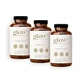 Glow25® Kollagen Kapseln hochdosiert [180 Kapseln x 3] mit Hyaluronsäure und Vitamin C | Premium Collagen Complex für eine schöne Haut | Ohne Zusatzstoffe | Laborgeprüft | Made in Germany