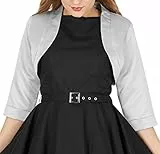 BlackButterfly Satin Bolero - halbe Hülse (Silber, L)