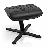 noblechairs Footrest V2.0, Real Leather Edition, 45-Grad Neigung, Premium Materialien, Lederbezug, Schwarz