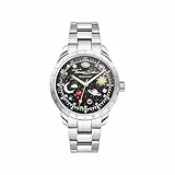 THOMAS SABO Uhr mit kosmischem Zifferblatt in Schwarz silberfarben Edelstahl, Edelstahl Silberfarben WA0402-201-203