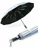 MidingChai Regenschirm Sturmfest Groß, UV Schirm, Regenschirm Automatik Auf und Zu, Sonnenschirm Tragbar, XXL Sonnenschirm Unterwegs für Golf, Reisen & Freizeit für Herren und Damen