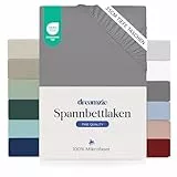 Dreamzie Spannbettlaken 200x200cm - 35 cm Tiefe Tasche - 100% Mikrofaser Bettlaken - Anthrazit, Schadstoffgeprüft(Oeko TEX), Bettlaken mit Gummizug