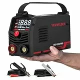 YESWELDER Elektroden Schweißgerät Große LED Anzeige Mini MMA Stabschweißgerät, 230V Tragbares ARC Schweißgerät 125Amp, Heißstart Lichtbogenkraft VRD 235×94×130mm