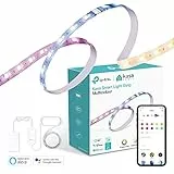 TP-Link Kasa KL430 Smart LED Streifen, WiFi LED Stripe, APP Steuerung, Farbwechsel mit 16 Farbzonen, Szene und Lichteffekte, kompatibel mit Amazon Alexa, Google Asisstant, 2 Meter