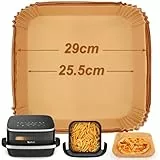BYKITCHEN 100 Stück Größe Backpapier für Heißluftfritteuse Tefal Easy Fry XL Surface 4L, 25.5cm Airfryer Pizza Backpapier, Heißluftfritteuse Zubehör für Tefal Pizza Fritteuse FW4018E0