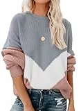 Pullover Damen Herbst Winter Elegant Strickpullover Oversize Langarm Pulli Sweatshirt Oberteile Women's Jumpers
