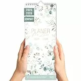 Häfft® Planer für Zwei 2025/2026 kompakt 'Blattgold' Paarplaner mit 3 Spalten, Paarkalender, Wandplaner, Wandkalender für 18 Monate: Juli 25 bis Dez 26 - nachhaltig & klimafreundlich