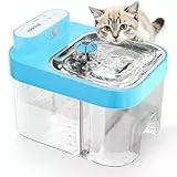 HAPAW Katzenbrunnen mit 3 L Frisch- & 1,35 L Abwassersystem, Trinkbrunnen für Katzen, Filterloser Automatischer Wasserspender mit 5000 mAh