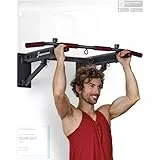 Sportstech 4in1 Klimmzugstange Wand, Indoor Klimmzugstange für Wandmontage, Rutschfeste Griffe, Deutsche Qualitätsmarke, klappbar, 3 Multifunktionsösen, sicher & stabil, Pull Up Bar für zuhause, KS350