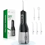 OasiSmile Munddusche Elektrische Kabellos Testsieger 2026: 300ml Wassertank, 4 Modi & 5 Düsen, 40 Tage, IPX7 Wasserdicht Oral Irrigator zur Tägliche Tiefenreinigung für Zahnpflege zuhause & Reisen