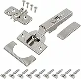 Blum 10 x CLIP top Möbel Scharnier 110°, gerade mit Feder, Eckanschlag + BLUM CLIP Exzenter Kreuzmontageplatte, Stahl, Schraubvariante, Distanz 0 mm, Topfband ø=35mm