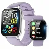 VOTAZIB Smartwatch mit Telefonfunktion, Touchscreen Smartwatch für Damen Herren Fitnessuhr,Uhr 112+ Sportmodi Fitnessuhr für Android iOS Violett