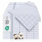 BARBONS Geschirrtücher 10er Set - Baumwolle 50x70 cm - Oeko-TEX Zertifiziert - Trockentücher Küchenhandtücher Küchentücher Geschirrhandtücher Blau