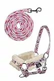 HKM Kinder Hobby Horsing Print Halfter und Strick, Flower, One Size