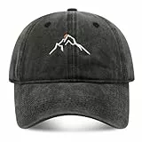 NOEMIN Baseballkappe für Damen – Verstellbare Baseball Cap weicher Baumwolle mit Berggipfel-Stickerei, Bequeme Frauen Kappe für draußen Sport