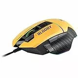 A4tech W95Max Sports Gaming Maus, Optische Kabelgebundene Gaming-Maus, USB 12 000 CPI, 8000 FPS, 250 IPS. 35G, 2000 Hz Ultrapolling (schwarz/gelb)