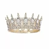 Truee Vintage Tiara Crown For Women, Glittering Bridal Tiara, Frcolor Vintage Tiara Crown, Hair Accessories, Ideal For Weddings, Engagements And Special Occasions